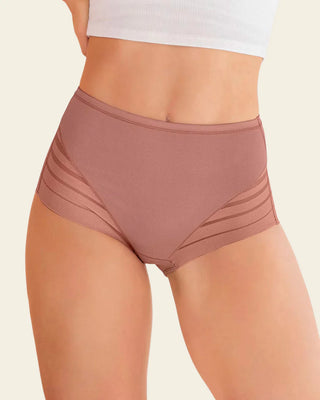 Lace Stripe Undetectable Shaper Panty Salmon