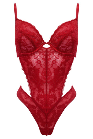 For Your Eyes Only UW Crotchless Body Red