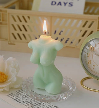 Green Female Body Candle