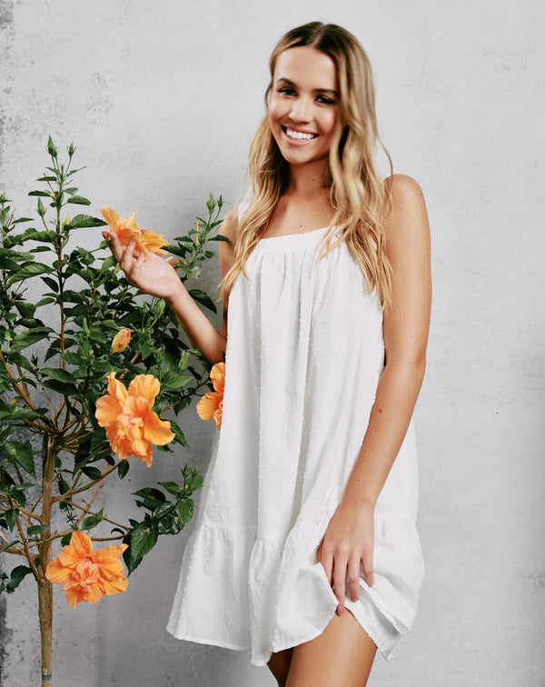 Cotton Mini Slip White