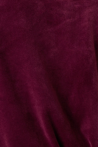 Velvety Velour Bordeaux Robe