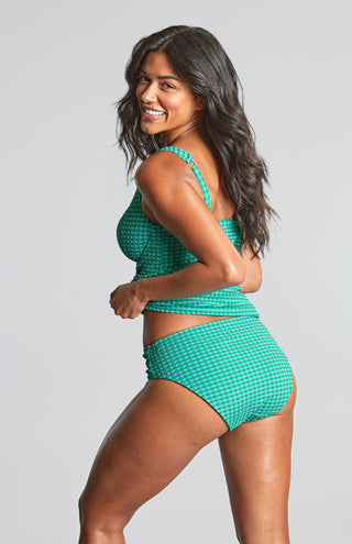 Gingham Midi Brief Green Gingham