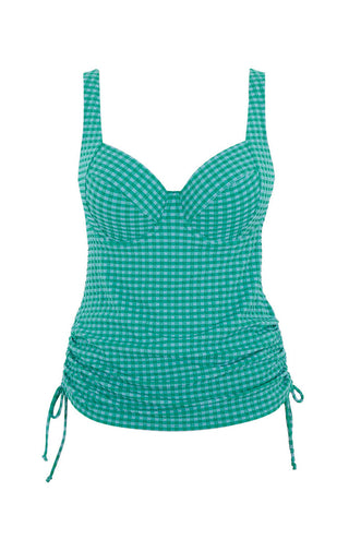 Gingham Iris Tankini Green Gingham