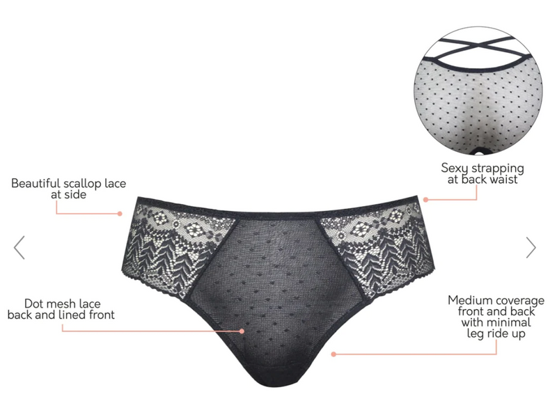 Mia Hipster Panty Black