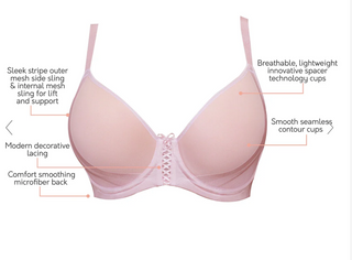 Shea Spacer T-Shirt Bra Petal Pink