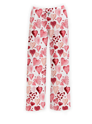 Red Painted Hearts Lounge Pants