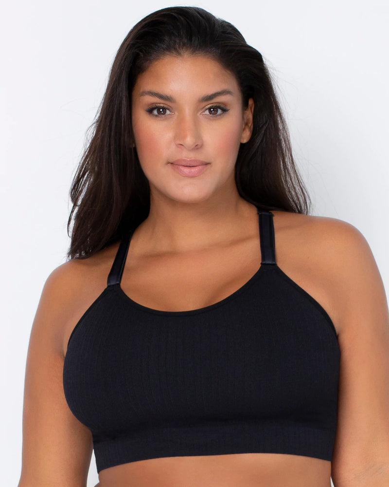 Smooth Seamless Longline Wirefree Black