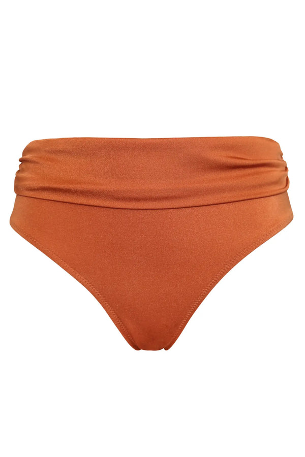 Azure Foldover Swim Brief Burnt Orange