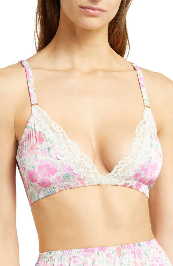 Satin Charmeuse Bralette/Flutter Panty Set