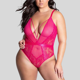 Plus Vivianne Bodysuit Bright Rose