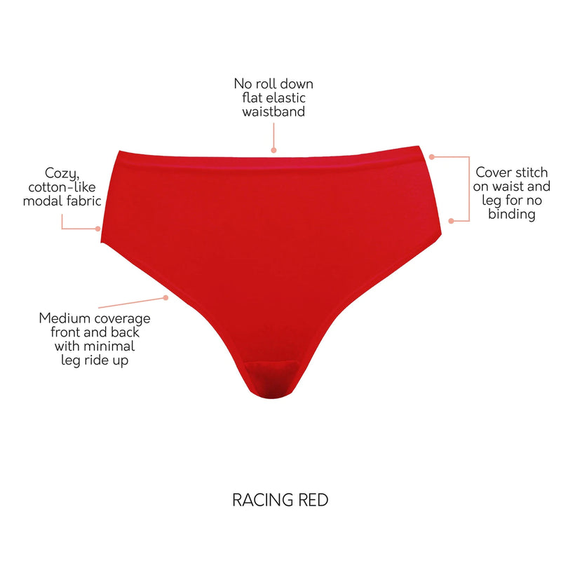 Cozy Hipster Panty Racing Red