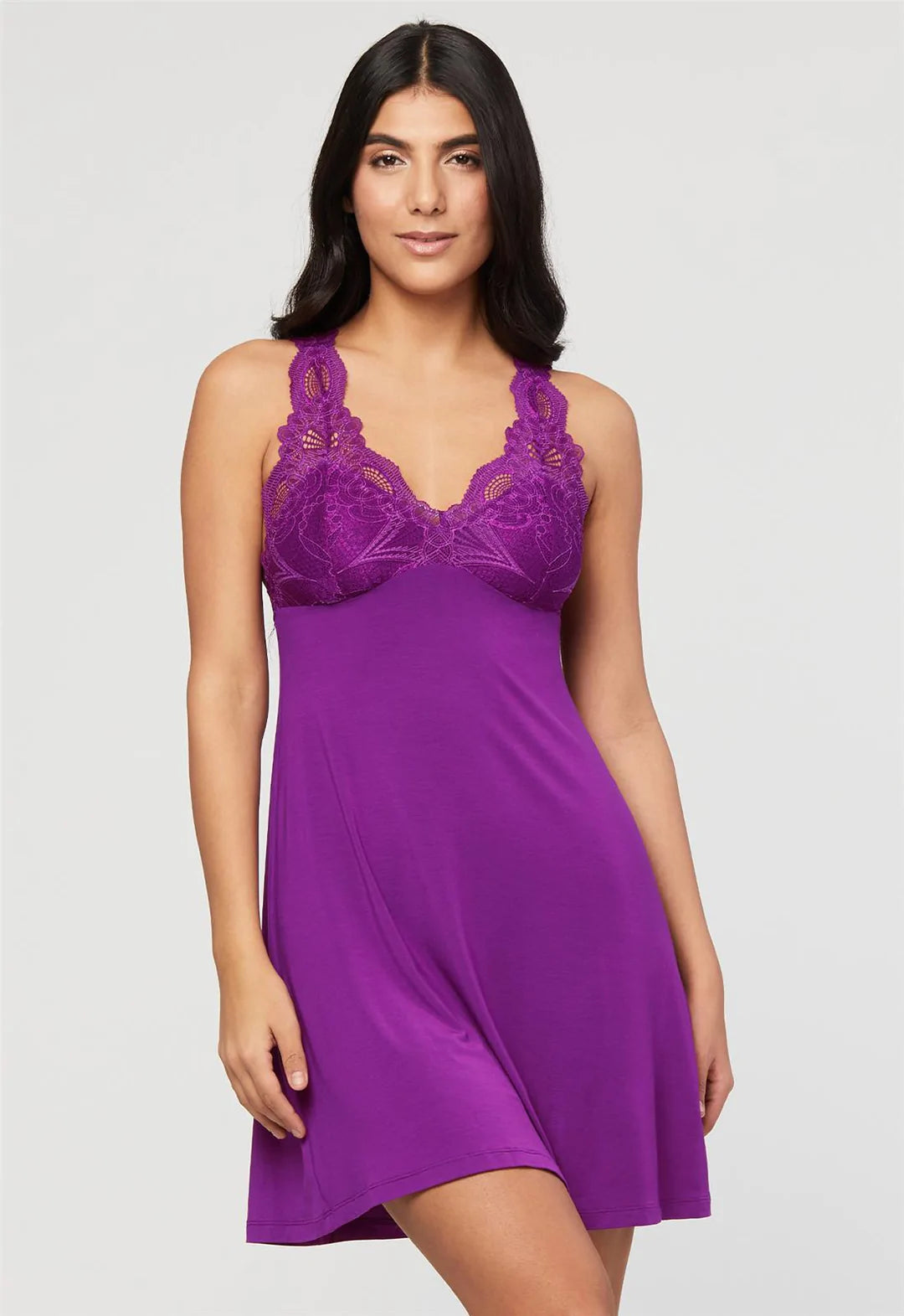 Modal Bust Support Chemise in Mesa Rose