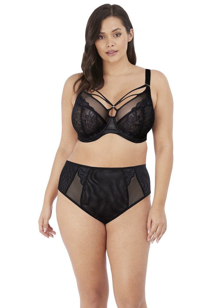 Brianna Strappy Plunge Bra Black