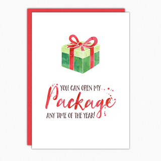 Open My Package Holiday Card